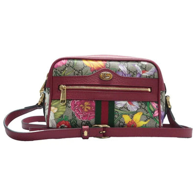 GUCCI Ophidia Red&Brown Canvas Shoulder Bag lux500 - 020125 - Luxury Cheaper LLC