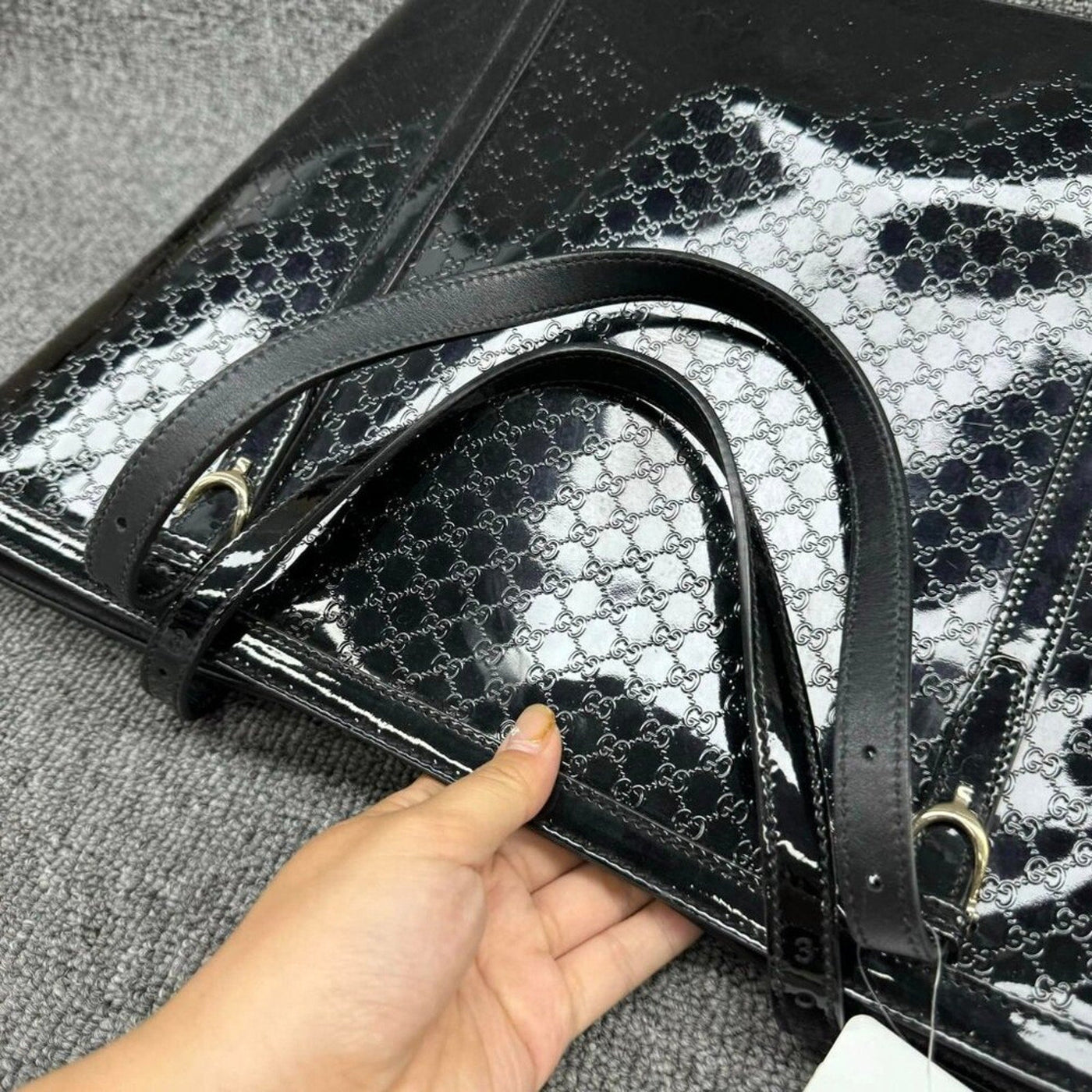 Gucci Patent Leather Tote Bag - Luxury Cheaper LLC