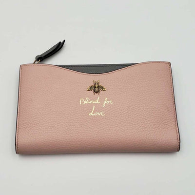 GUCCI Pink&Grey W/P Leather Clutch Bag - Luxury Cheaper LLC