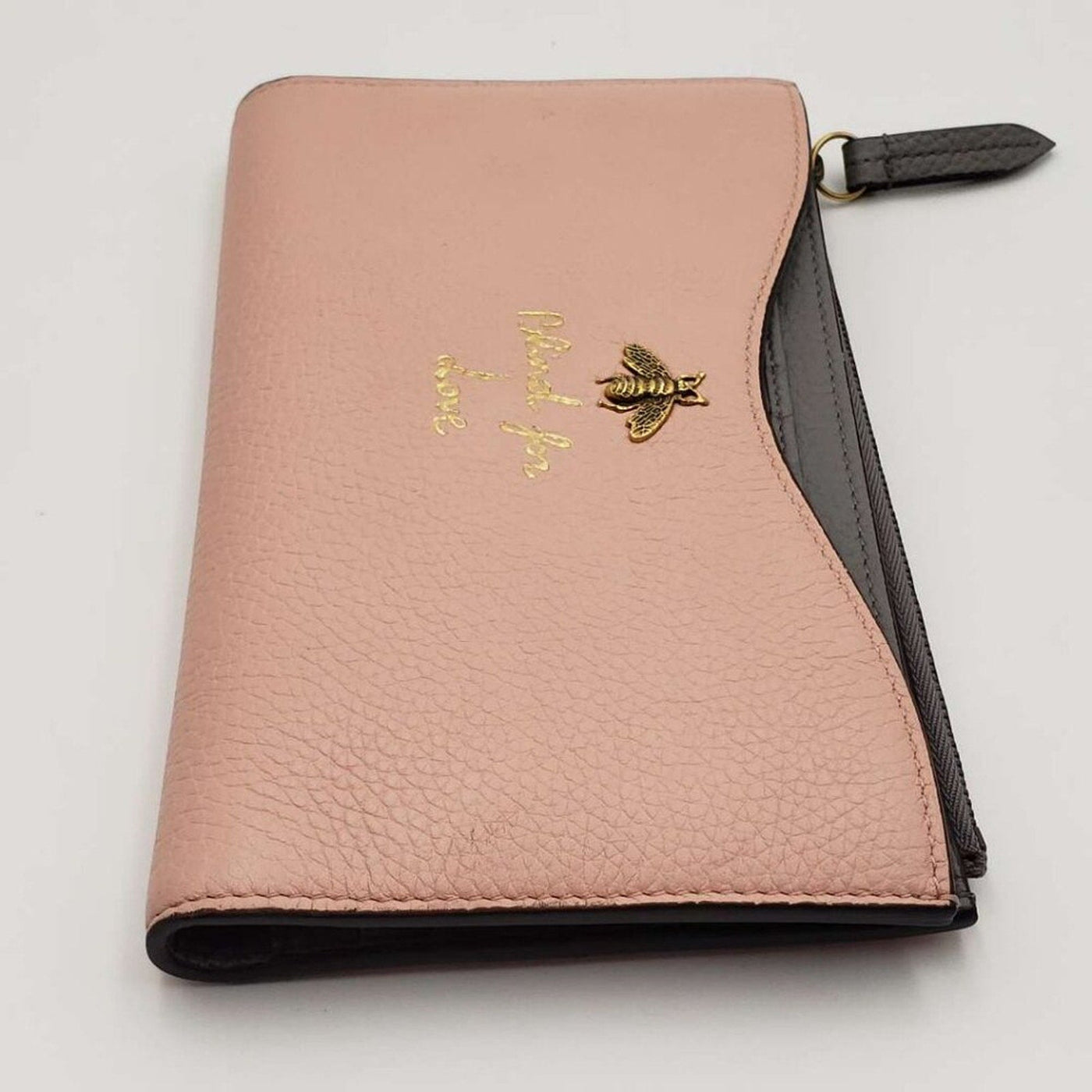 GUCCI Pink&Grey W/P Leather Clutch Bag - Luxury Cheaper LLC