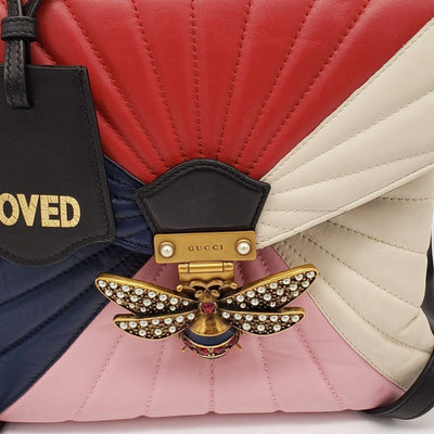 Gucci Queen Margaret Bamboo Handle Pearl Colorstone Backpack 690 - 102224 - Luxury Cheaper LLC