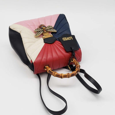 Gucci Queen Margaret Bamboo Handle Pearl Colorstone Backpack 690 - 102224 - Luxury Cheaper LLC