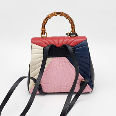 Gucci Queen Margaret Bamboo Handle Pearl Colorstone Backpack 690 - 102224 - Luxury Cheaper LLC
