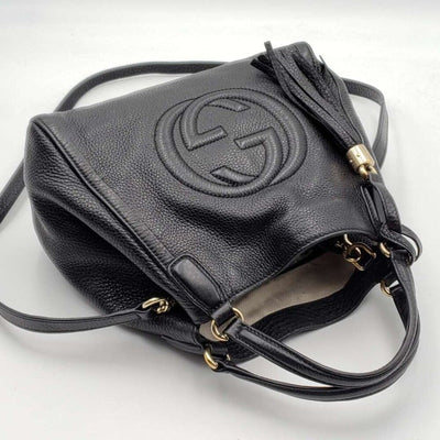 GUCCI Soho Black Leather Shoulder Bag - Luxury Cheaper LLC