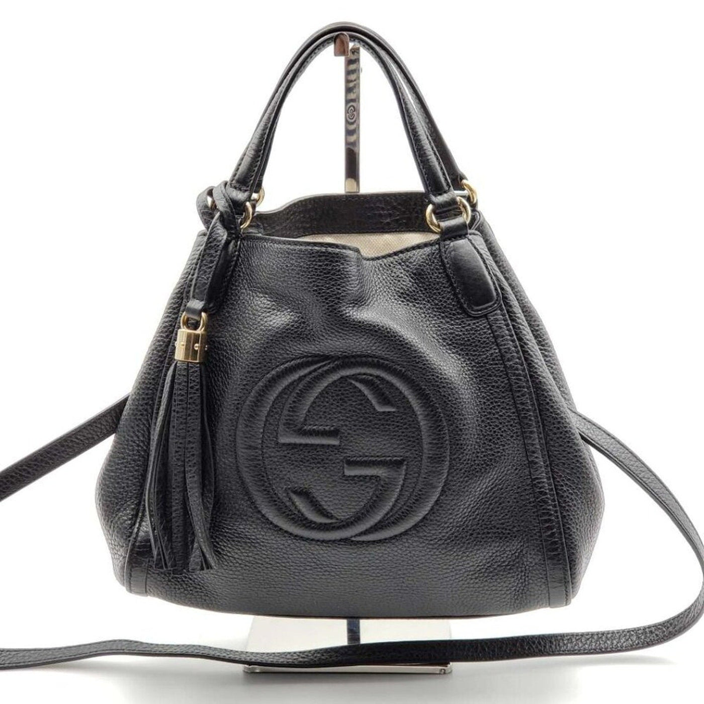 GUCCI Soho Black Leather Shoulder Bag - Luxury Cheaper LLC