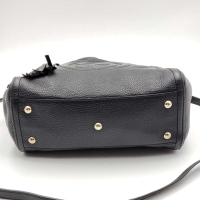 GUCCI Soho Black Leather Shoulder Bag - Luxury Cheaper LLC