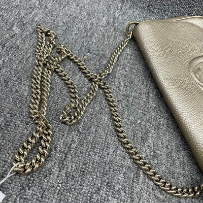 Gucci Soho Gold Metallic Shoulder Bag - Luxury Cheaper LLC