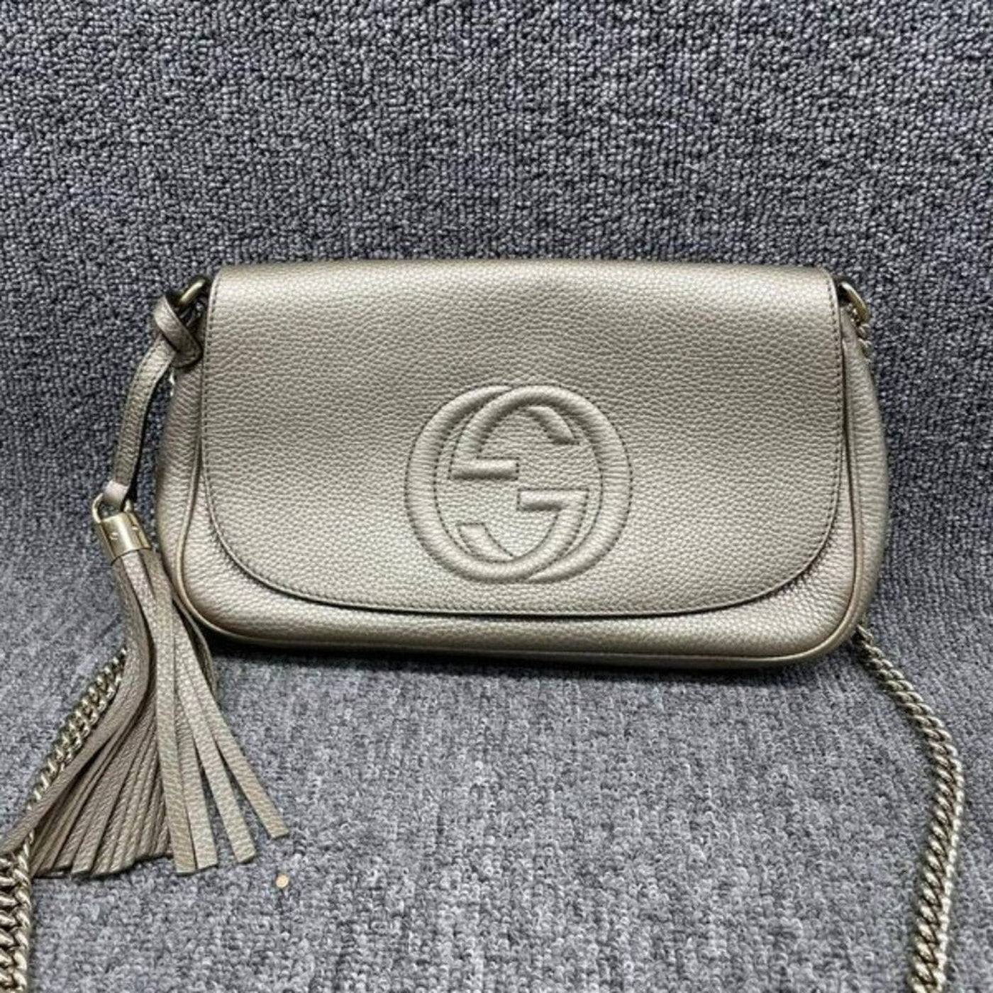 Gucci Soho Gold Metallic Shoulder Bag - Luxury Cheaper LLC