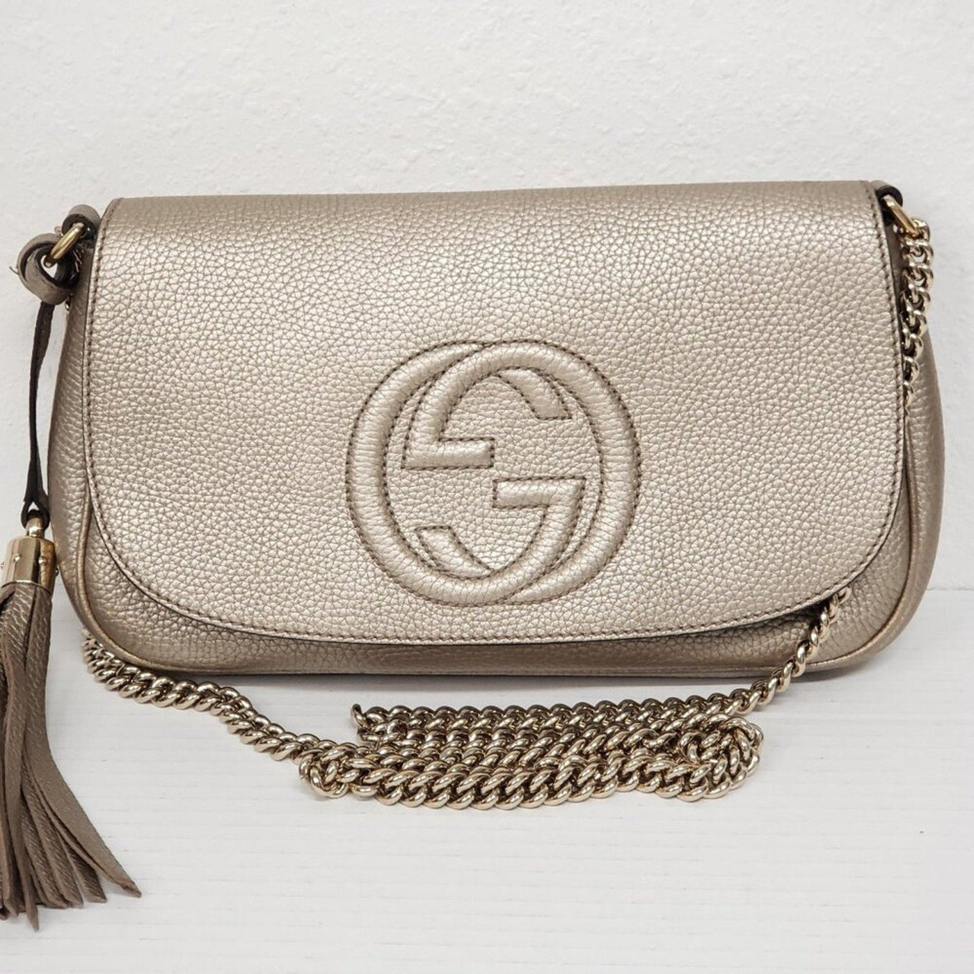GUCCI Soho Leather Shoulder Bag 449 - 092625 - Luxury Cheaper LLC
