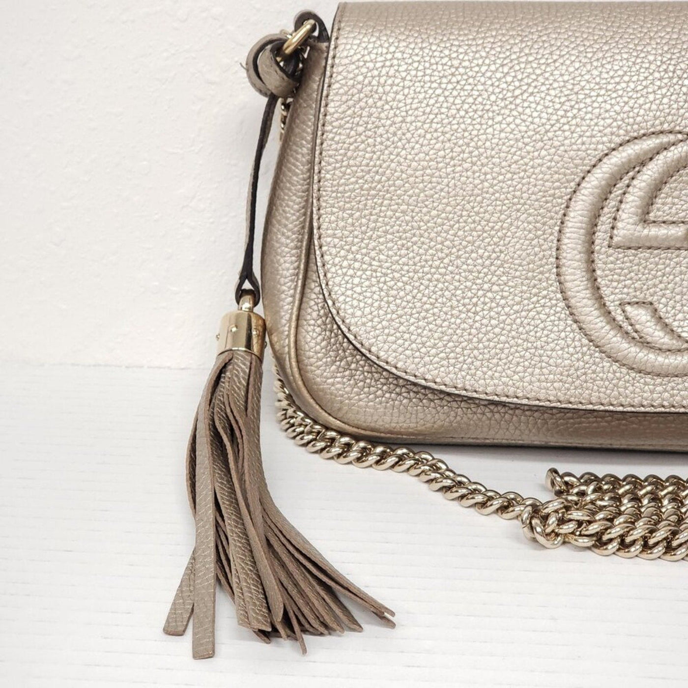 GUCCI Soho Leather Shoulder Bag 449 - 092625 - Luxury Cheaper LLC