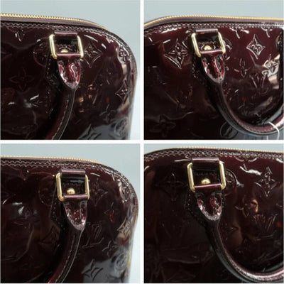 Louis Vuitton Alma Burgundy Patent Leather Hand Bag - Luxury Cheaper LLC