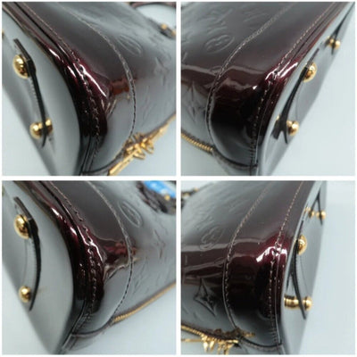 Louis Vuitton Alma Burgundy Patent Leather Hand Bag - Luxury Cheaper LLC