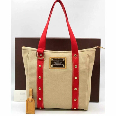 Louis Vuitton Antigua Red Caba MM W/Box Tote Bag - Luxury Cheaper LLC