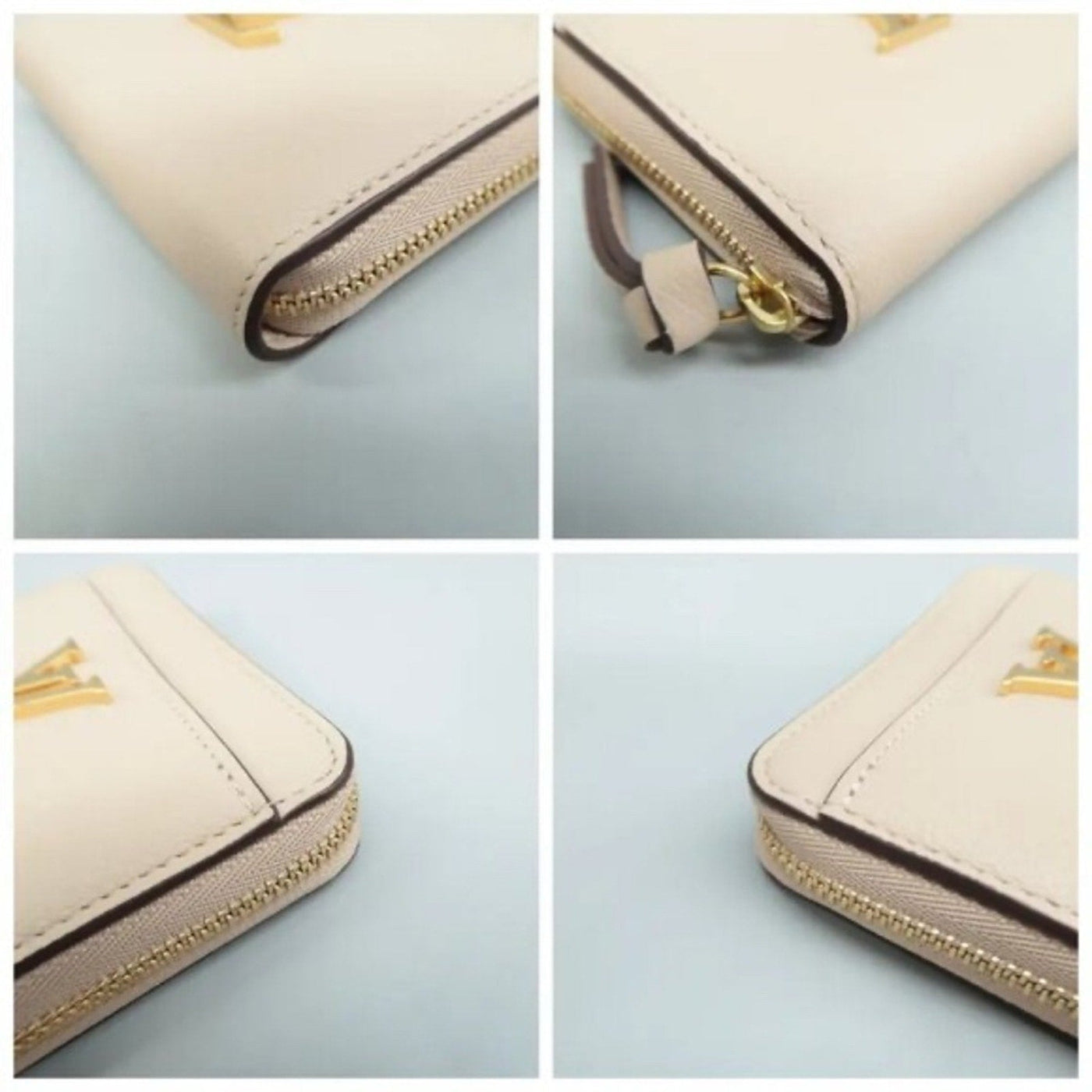 Louis Vuitton Beige Leather Wallet - Luxury Cheaper LLC