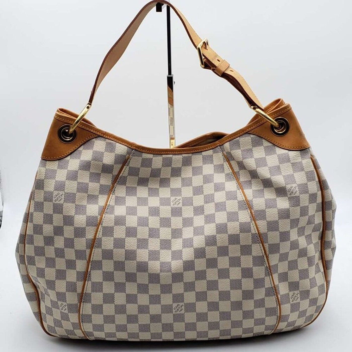 Louis Vuitton Galliera GM White Damier Azur Canvas Shoulder Bag - Luxury Cheaper LLC