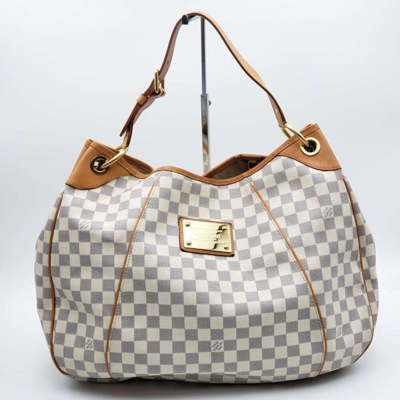 Louis Vuitton Galliera GM White Damier Azur Canvas Shoulder Bag - Luxury Cheaper LLC