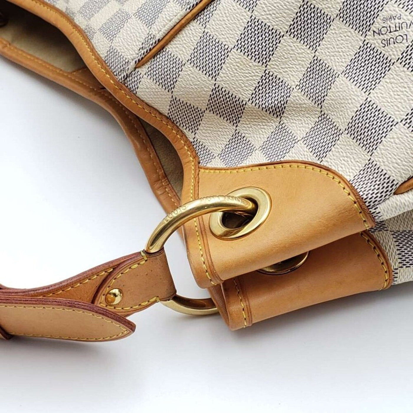 Louis Vuitton Galliera GM White Damier Azur Canvas Shoulder Bag - Luxury Cheaper LLC