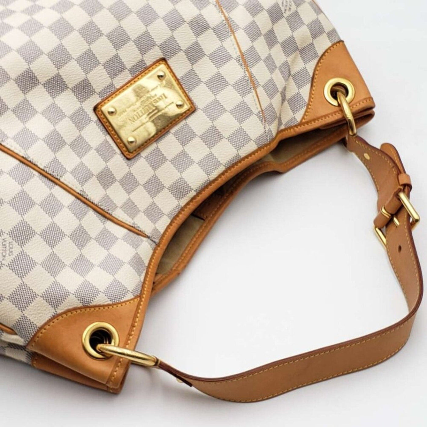 Louis Vuitton Galliera GM White Damier Azur Canvas Shoulder Bag - Luxury Cheaper LLC