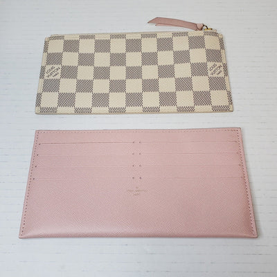 Louis Vuitton Insert Felicie Wallet Card Sloys Pink Leather Canvas Lux150 - 092225 - Luxury Cheaper LLC