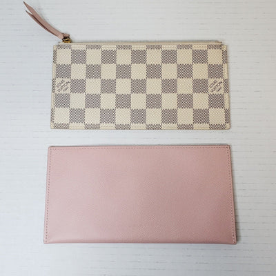 Louis Vuitton Insert Felicie Wallet Card Sloys Pink Leather Canvas Lux150 - 092225 - Luxury Cheaper LLC