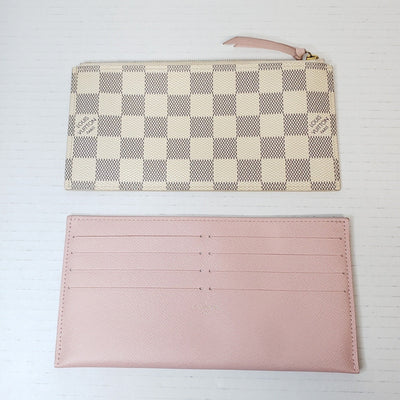 Louis Vuitton Insert Felicie Wallet Card Sloys Pink Leather Canvas Lux150 - 092225 - Luxury Cheaper LLC