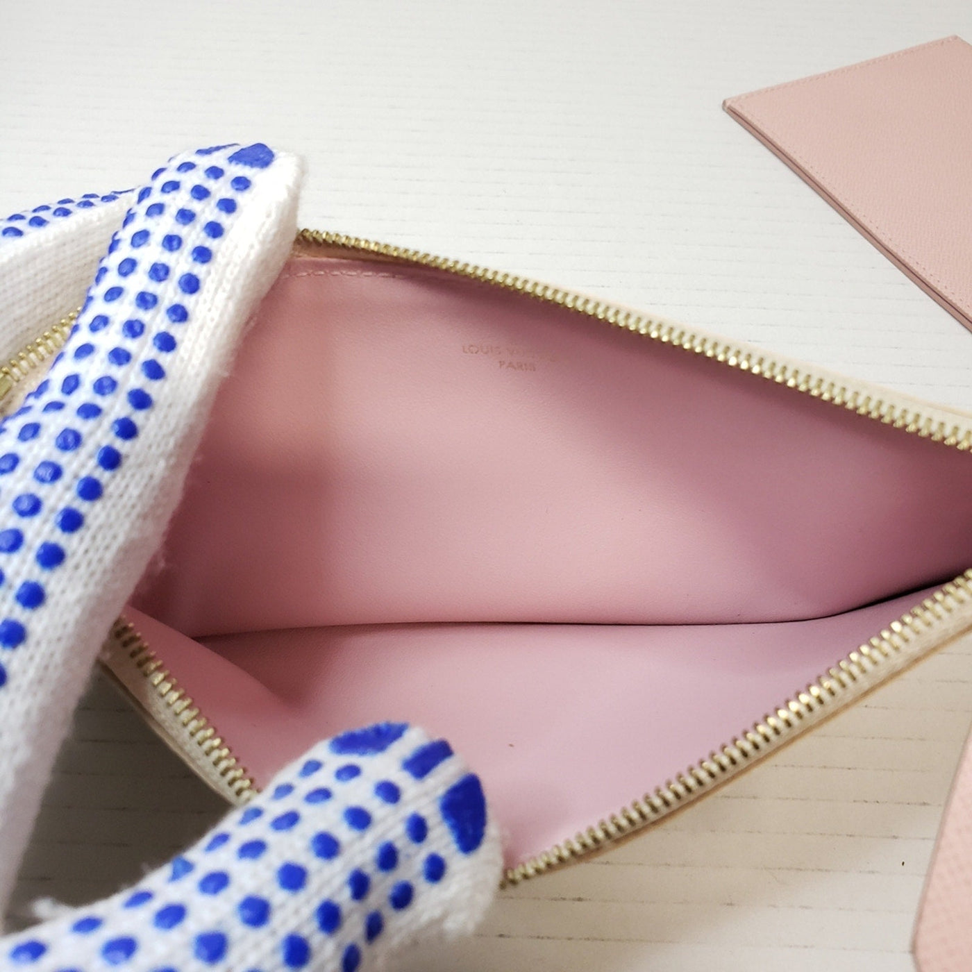 Louis Vuitton Insert Felicie Wallet Card Sloys Pink Leather Canvas Lux150 - 092225 - Luxury Cheaper LLC