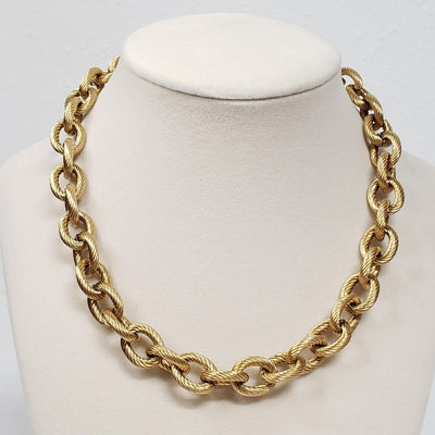 Louis Vuitton Lock & Key Gold w/Unbranded CubanGeometry Stainless Steel Chain - Luxury Cheaper LLC
