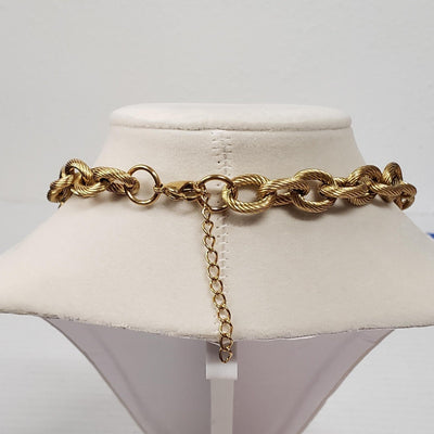 Louis Vuitton Lock & Key Gold w/Unbranded CubanGeometry Stainless Steel Chain - Luxury Cheaper LLC