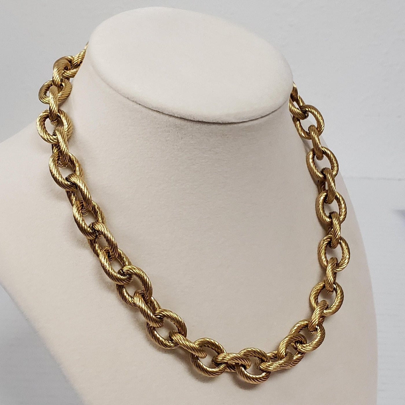 Louis Vuitton Lock & Key Gold w/Unbranded CubanGeometry Stainless Steel Chain - Luxury Cheaper LLC