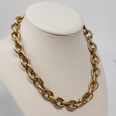 Louis Vuitton Lock & Key Gold w/Unbranded CubanGeometry Stainless Steel Chain - Luxury Cheaper LLC