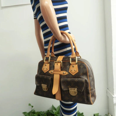 Louis Vuitton Manhattan Brown Monogram Canvas Tote Bag - Luxury Cheaper LLC