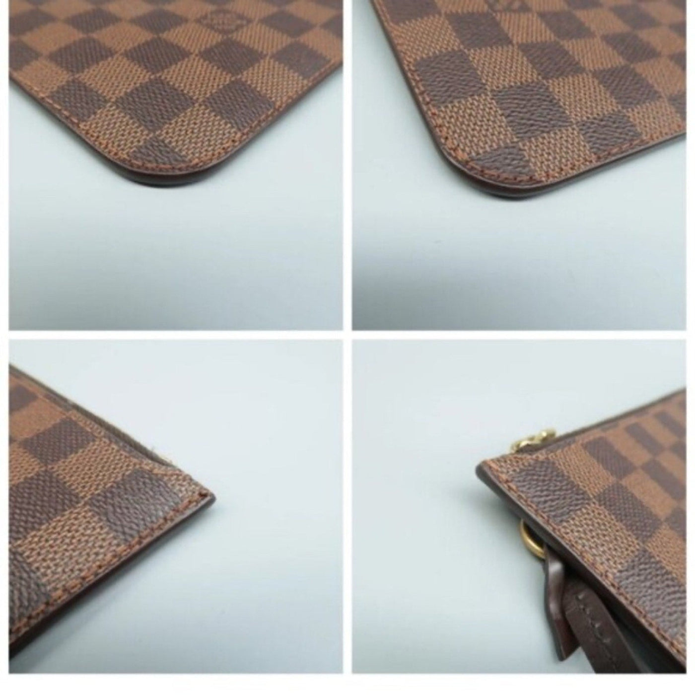 Louis Vuitton Neverfull Brown Damier Ebene Canvas Pouch - Luxury Cheaper LLC