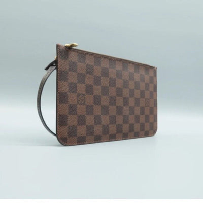 Louis Vuitton Neverfull Brown Damier Ebene Canvas Pouch - Luxury Cheaper LLC