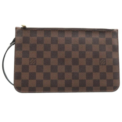 Louis Vuitton Neverfull Brown Damier Ebene Canvas Pouch - Luxury Cheaper LLC