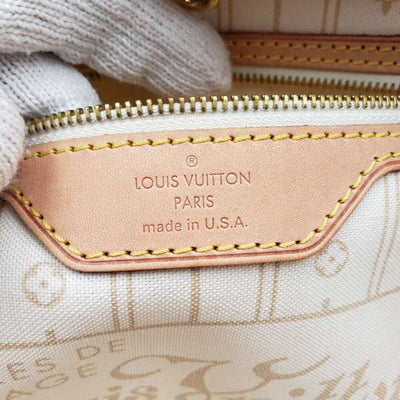 Louis Vuitton Neverfull MM White Damier Azur Canvas Shoulder Bag - Luxury Cheaper LLC