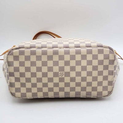 Louis Vuitton Neverfull MM White Damier Azur Canvas Shoulder Bag - Luxury Cheaper LLC