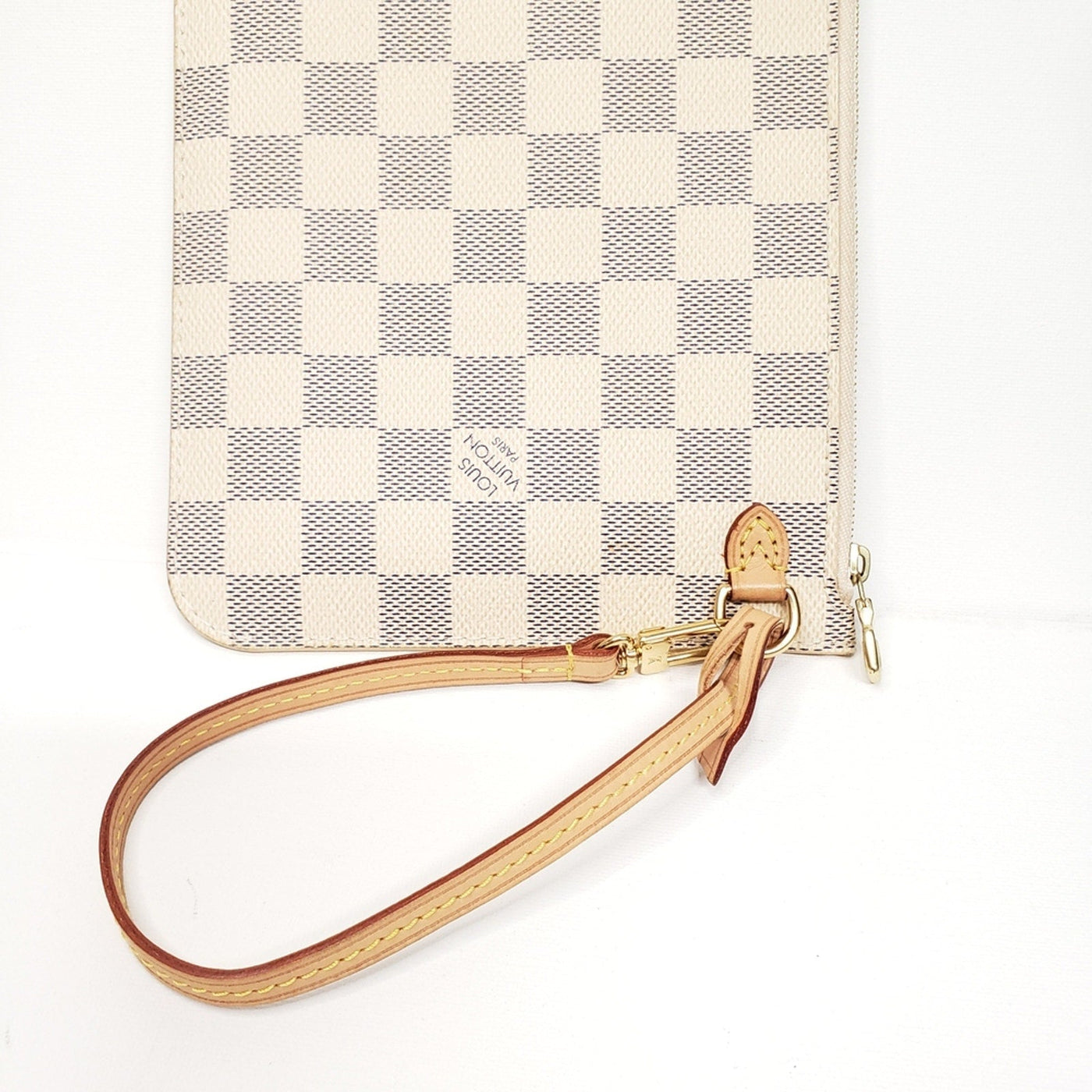 Louis Vuitton Neverfull Wristlet Clutch Damier Azur White Lux - 360 - 090225 - Luxury Cheaper LLC