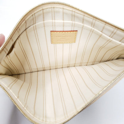 Louis Vuitton Neverfull Wristlet Clutch Damier Azur White Lux - 360 - 090225 - Luxury Cheaper LLC