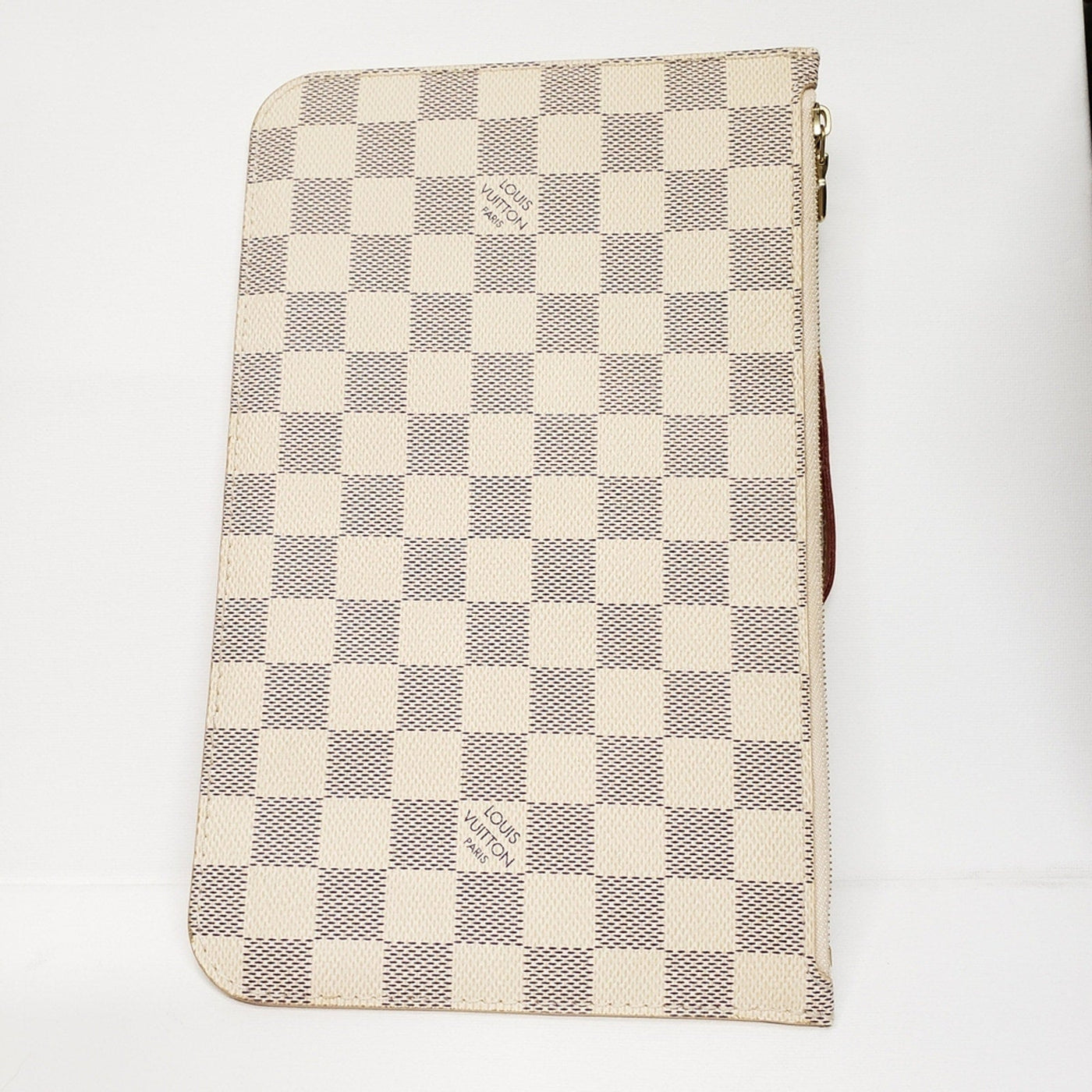 Louis Vuitton Neverfull Wristlet Clutch Damier Azur White Lux - 360 - 090225 - Luxury Cheaper LLC