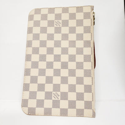 Louis Vuitton Neverfull Wristlet Clutch Damier Azur White Lux - 360 - 090225 - Luxury Cheaper LLC