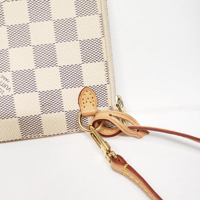 Louis Vuitton Neverfull Wristlet Clutch Damier Azur White Lux - 360 - 090225 - Luxury Cheaper LLC