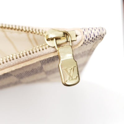 Louis Vuitton Neverfull Wristlet Clutch Damier Azur White Lux - 360 - 090225 - Luxury Cheaper LLC