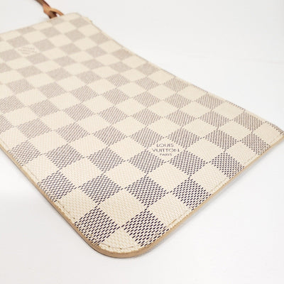 Louis Vuitton Neverfull Wristlet Clutch Damier Azur White Lux - 360 - 090225 - Luxury Cheaper LLC