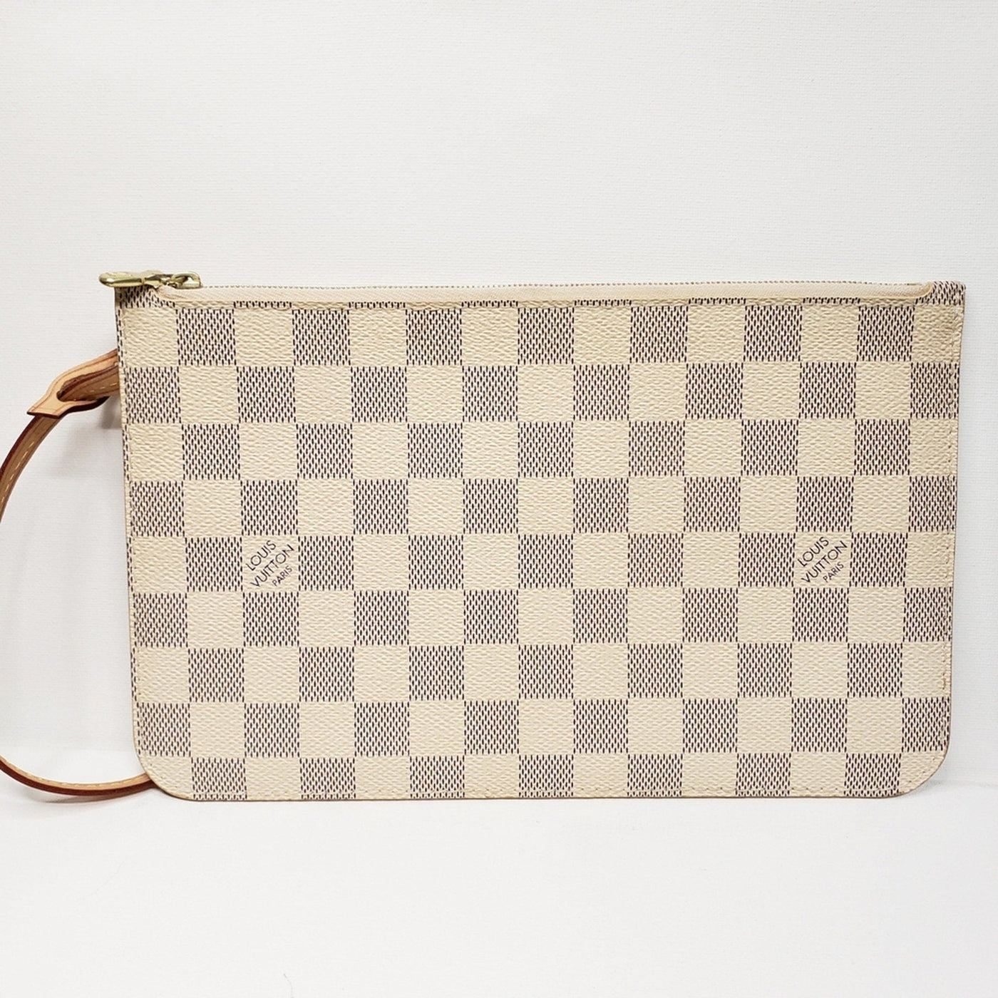 Louis Vuitton Neverfull Wristlet Clutch Damier Azur White Lux - 360 - 090225 - Luxury Cheaper LLC