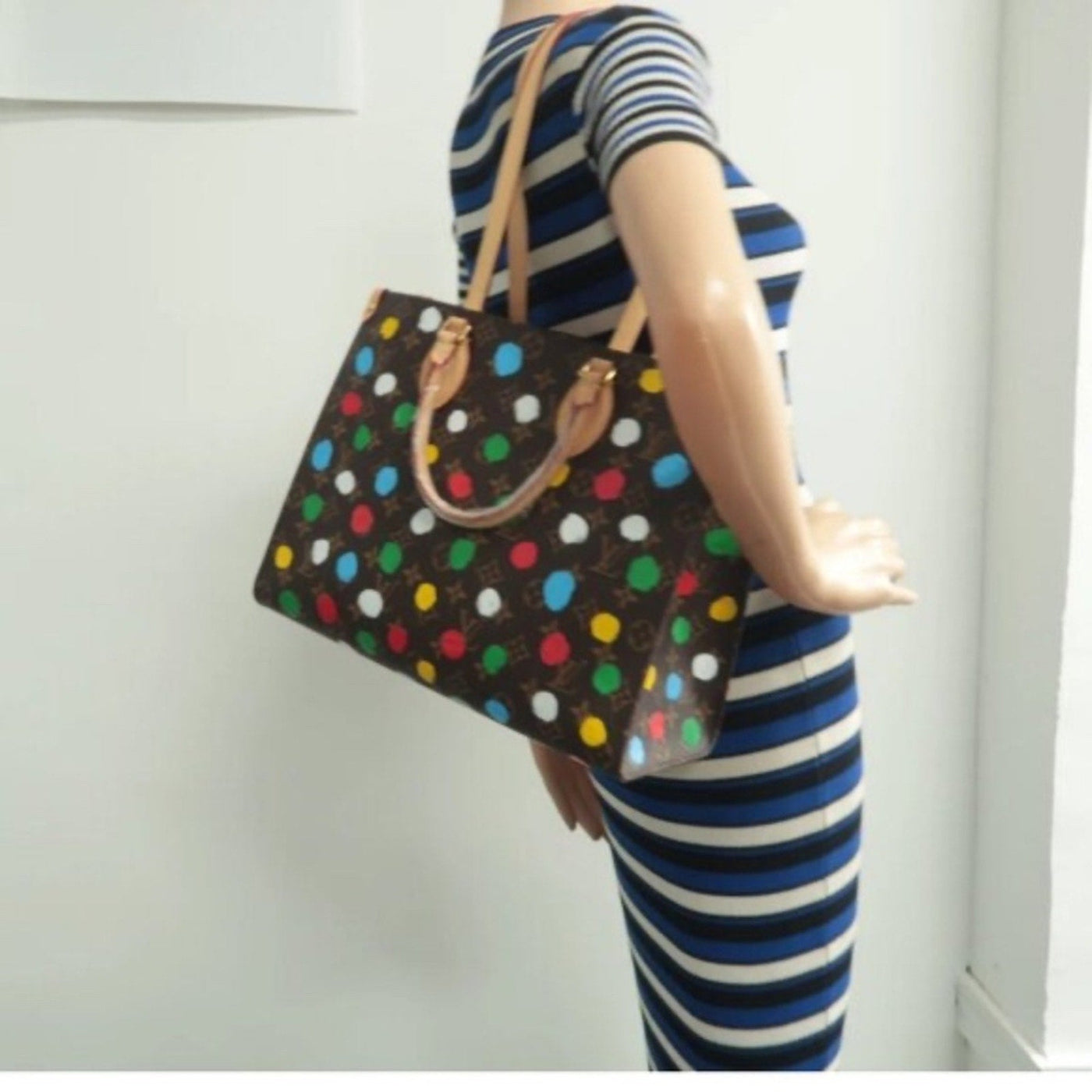 Louis Vuitton Onthego Multicolor Yayoi Kusama Monogram Canvas Satchel - Luxury Cheaper LLC