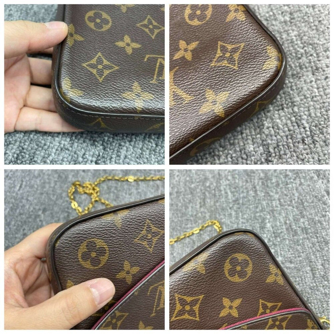 Louis Vuitton Pochette Felice W/Pouch Monogram Leather Bag - Luxury Cheaper LLC