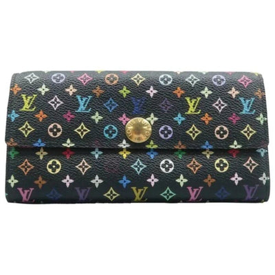 Louis Vuitton Sarah Black&Multicolor Canvas Wallet - Luxury Cheaper LLC