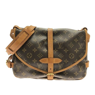 LOUIS VUITTON Saumur 30 Brown Monogram Shoulder Bag - Luxury Cheaper LLC