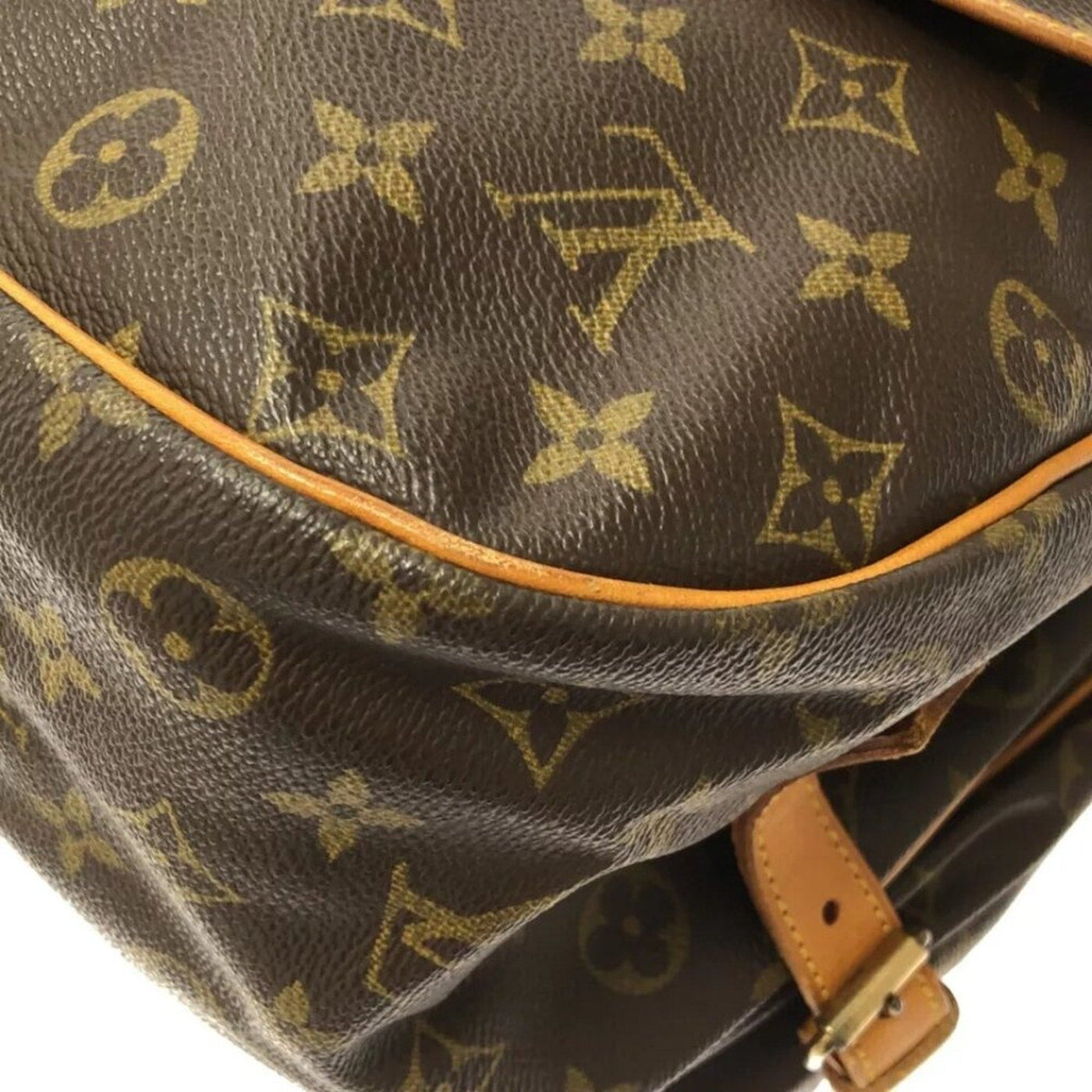 LOUIS VUITTON Saumur 35 Brown Monogram Shoulder Bag - Luxury Cheaper LLC