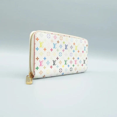 Louis Vuitton Zippy White&Multicolor Canvas Wallet - Luxury Cheaper LLC